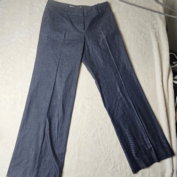 Trina Turk Trousers Pants 4 Women’s Dressy Blue Texture - Picture 1 of 13